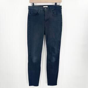 L'AGENCE Margot Jeans Size 29 Denim Skinny High Rise Stretch Washed Out Black
